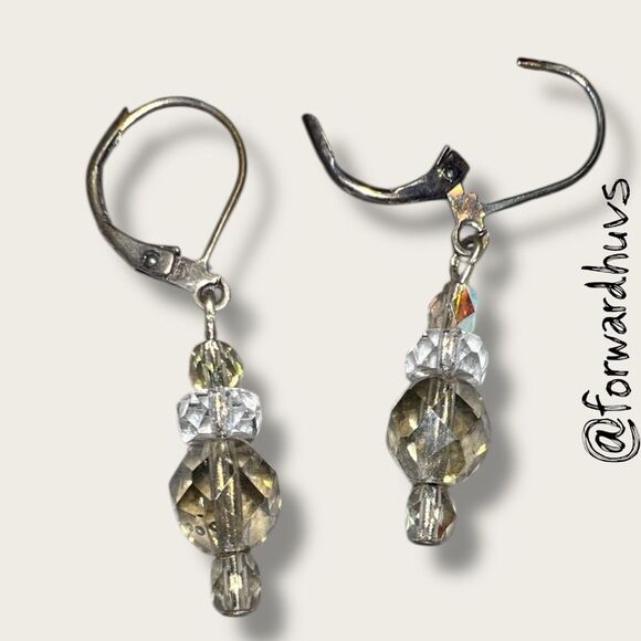 Bundle Sale 3 for $15 | Artisan Earrings – Faceted Beads – Leverback Hooks - Picture 1 of 7